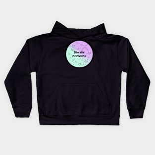 You are mermazing - pink and green gradient Kids Hoodie